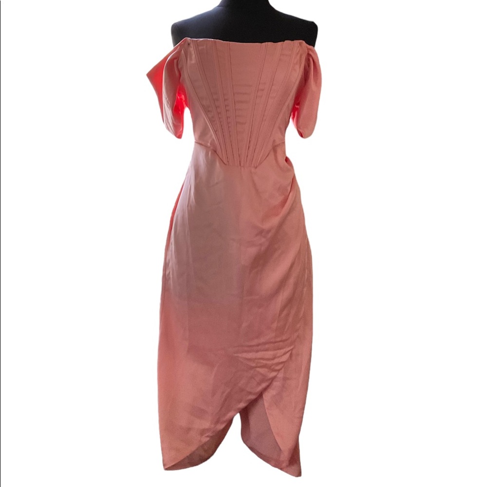 Pink silk dress